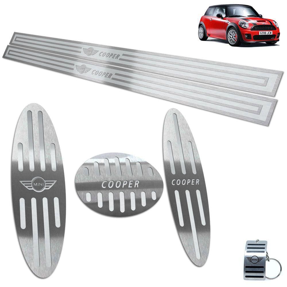 Descanso Pedaleira Automático Soleira Mini Cooper Prata