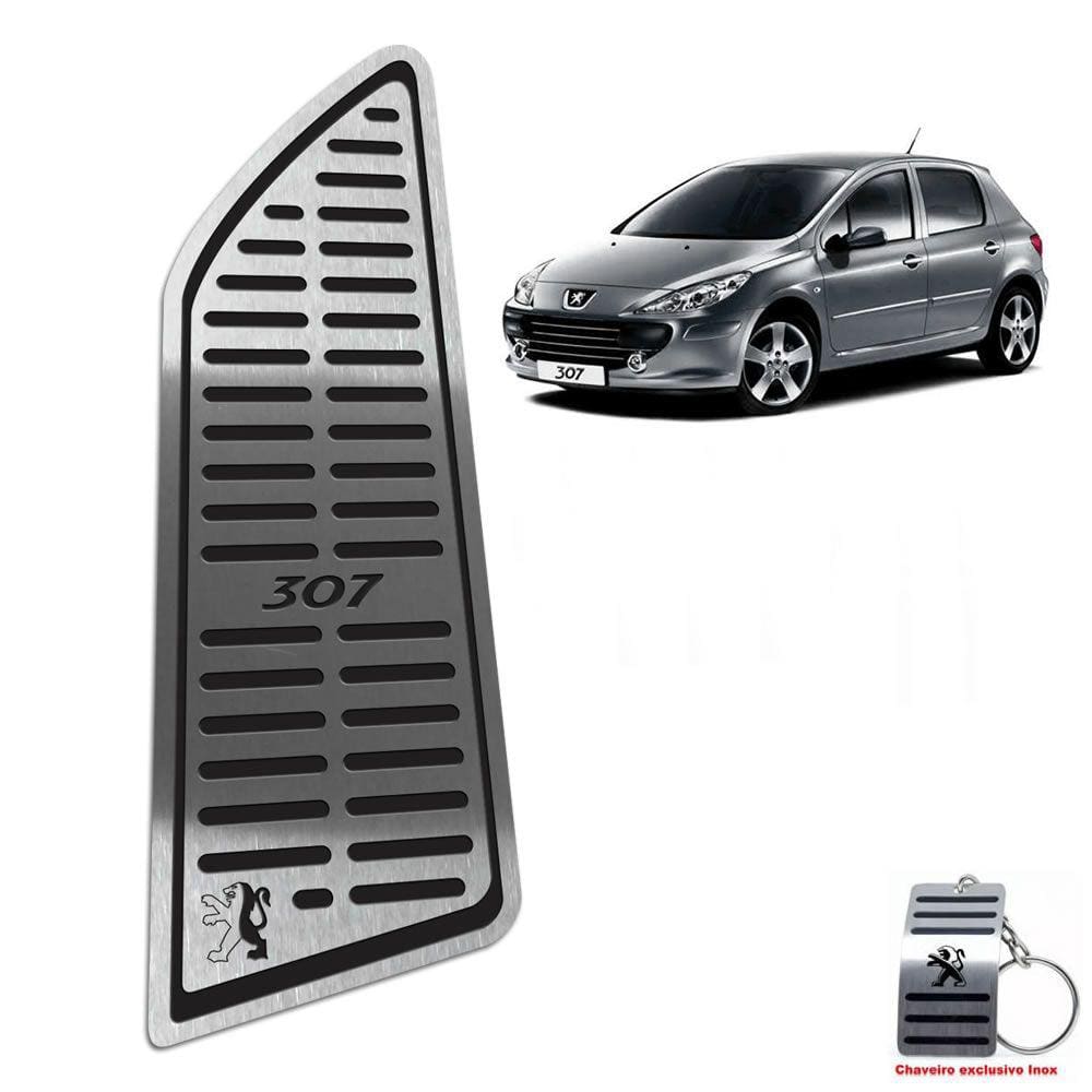 Descanso De Pé Em Aço Inox Peugeot 307 Preto