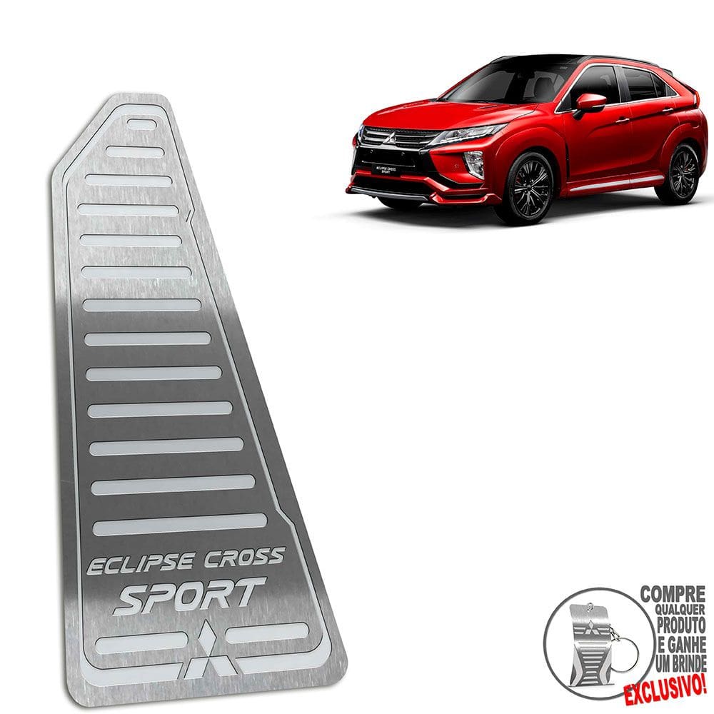 Descanso de Pé Aço Inox Mitsubishi Eclipse Cross Sport Prata