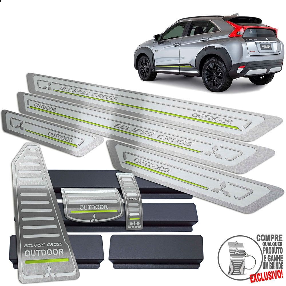 Descanso Pedaleira Soleira Eclipse Cross Outdoor Prata