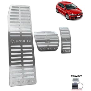 Descanso + Pedaleira Automático Prata Polo Sense Aço inox