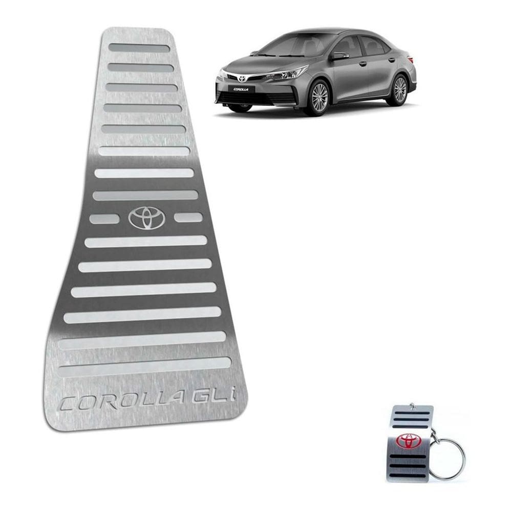 Descanso De Pé Aço Inox Toyota Corolla Gli 2014/2019 Prata