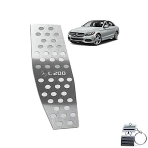 Descanso de Pé Aço Inox Mercedes C200 2010 A 2014 Prata