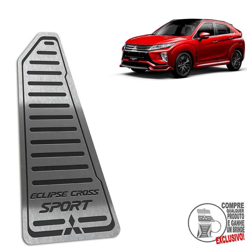 Descanso de Pé Aço Inox Mitsubishi Eclipse Cross Sport Preto