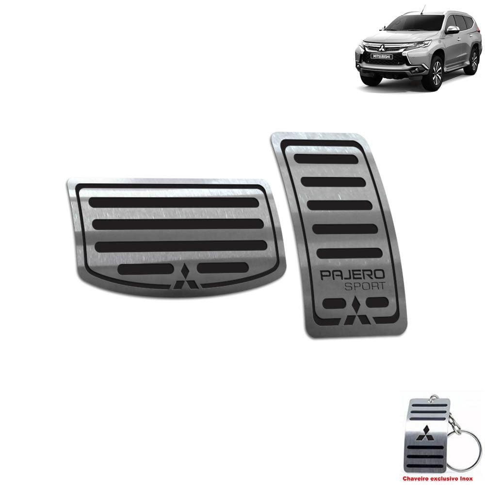 Pedaleira Automático Mitsubishi Pajero Sport 2019 2021 Preto