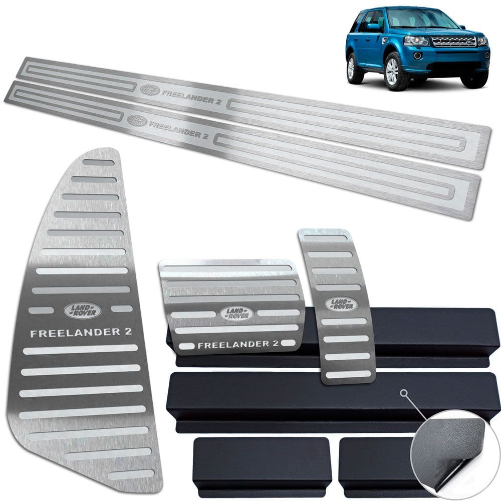 Descanso Pedaleira Soleira Land Rover Freelander 2 Prata