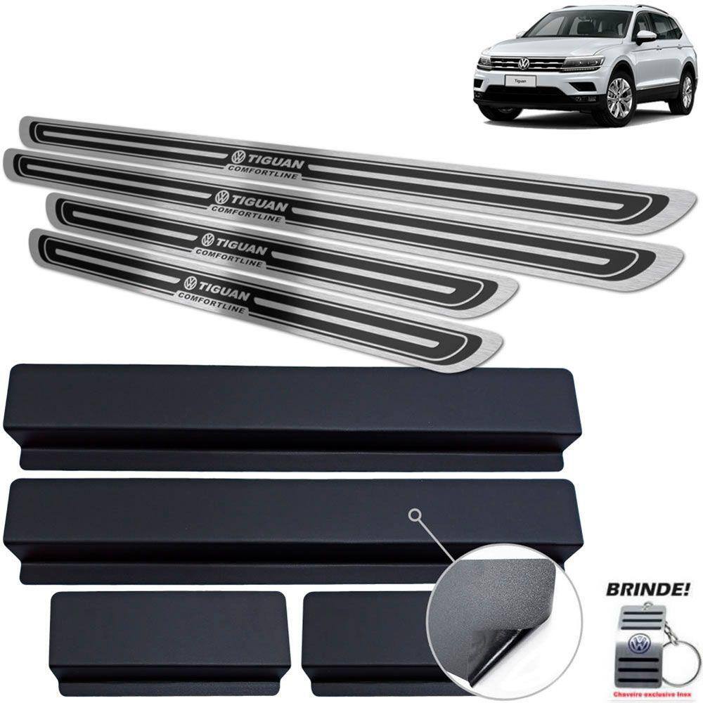 Soleira Preto Alto Relevo Tiguan Comfortline 2018 A 2020
