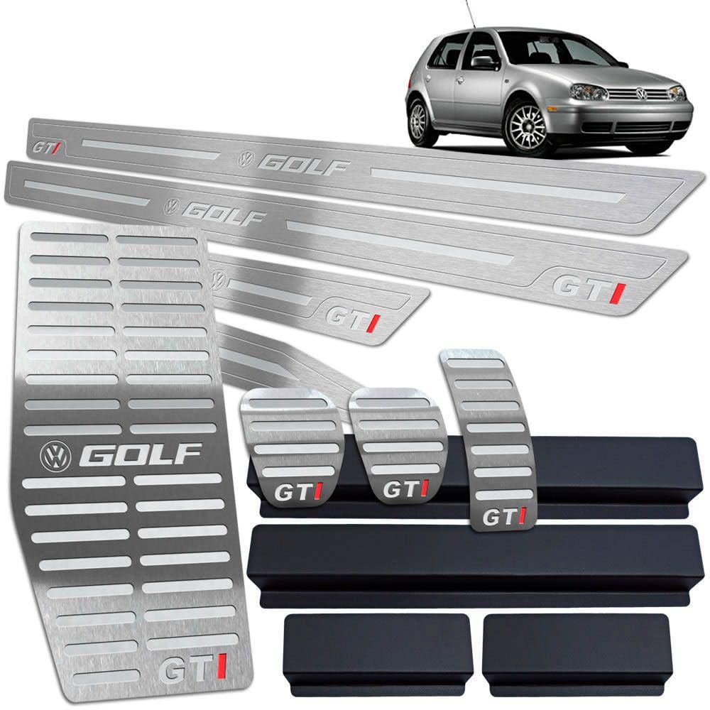 Descanso + Soleira + Pedaleira Prata BR Golf Gti 1999 A 2013