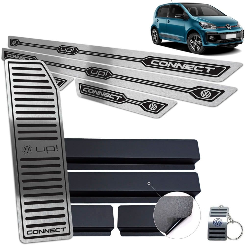 Descanso + Soleiras Preto Baixo Relevo Volkswagen UP Connect