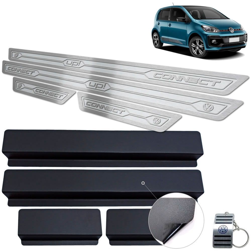 Soleira Gravação em Prata Alto Relevo Volkswagen UP Connect