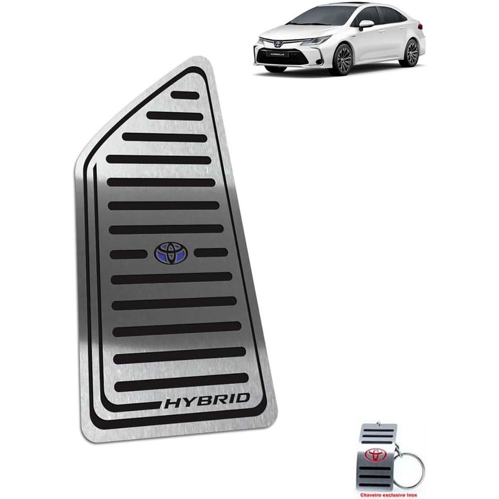 Descanso De Pé Em Aço Inox Toyota Corolla Hybrid 2020 Preto