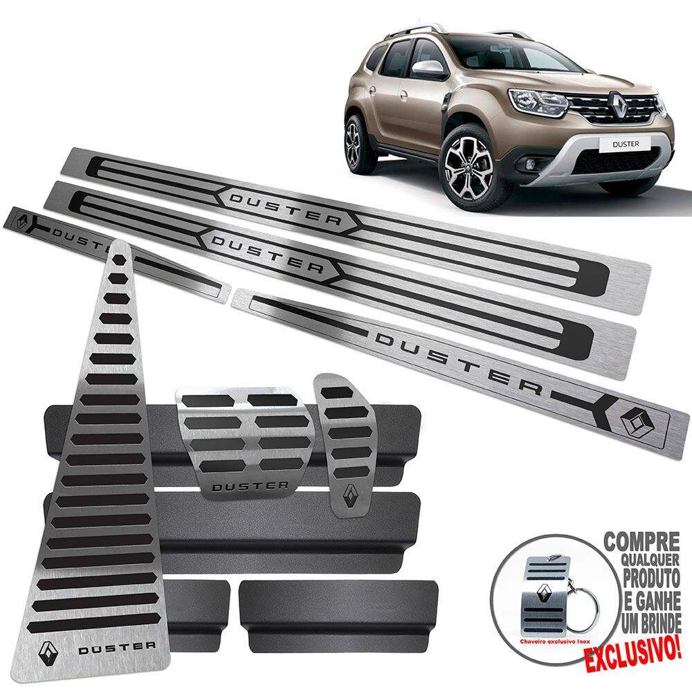 Pedaleira Automático Soleira Descanso Preto Duster 2021