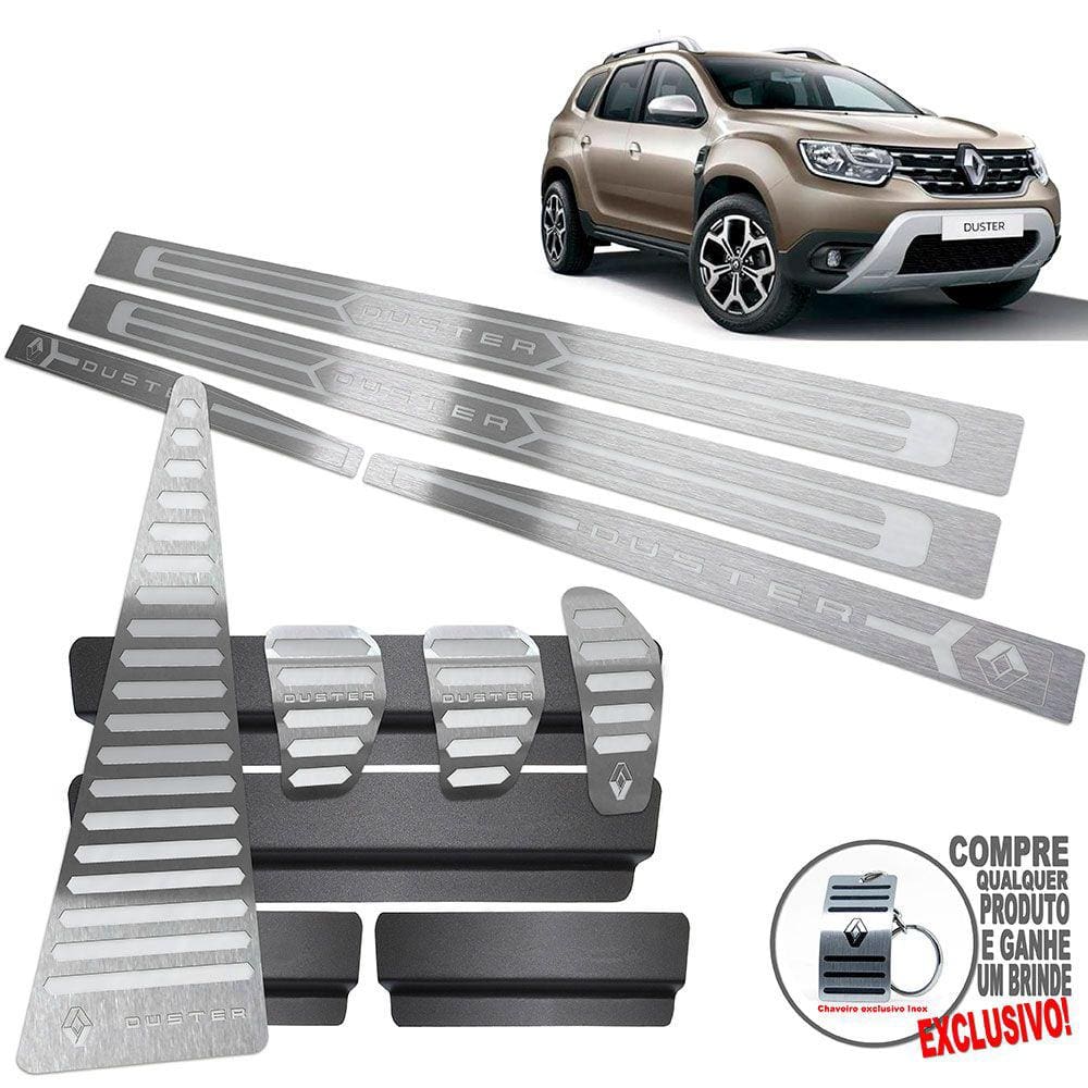 Pedaleira Manual Soleira Descanso Prata Duster 2021