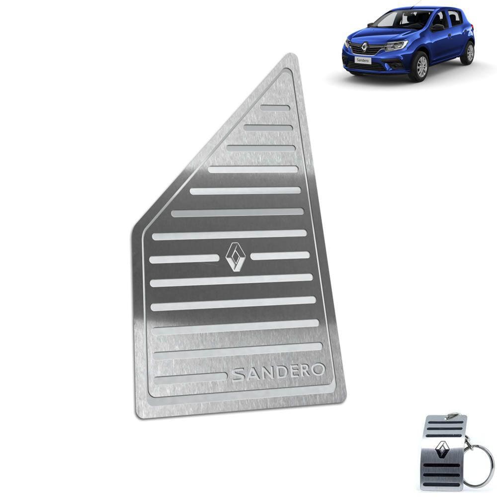 Descanso De Pé Aço Inox Renault Sandero 2020 Prata