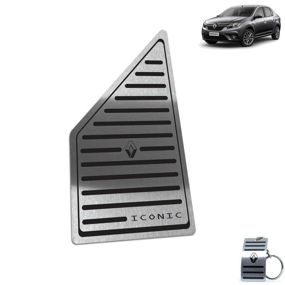 Descanso De Pé Aço Inox Renault Logan Iconic Preto