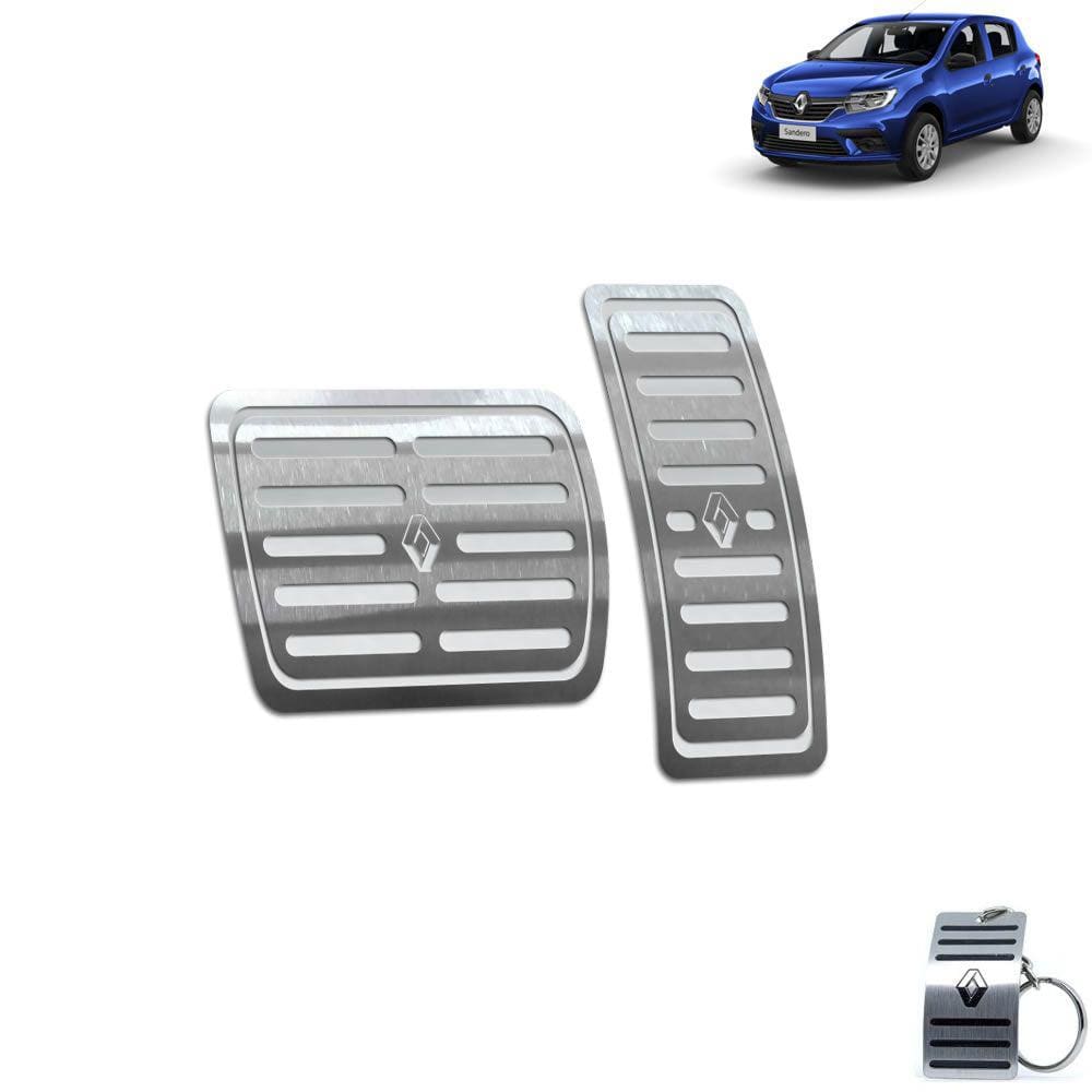 Pedaleira Automático Aço Inox Renault Sandero 2020 Prata