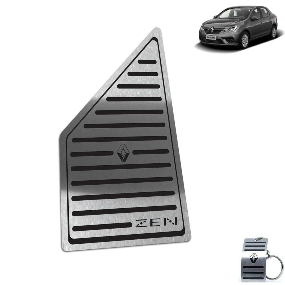 Descanso De Pé Aço Inox Renault Logan Zen Preto