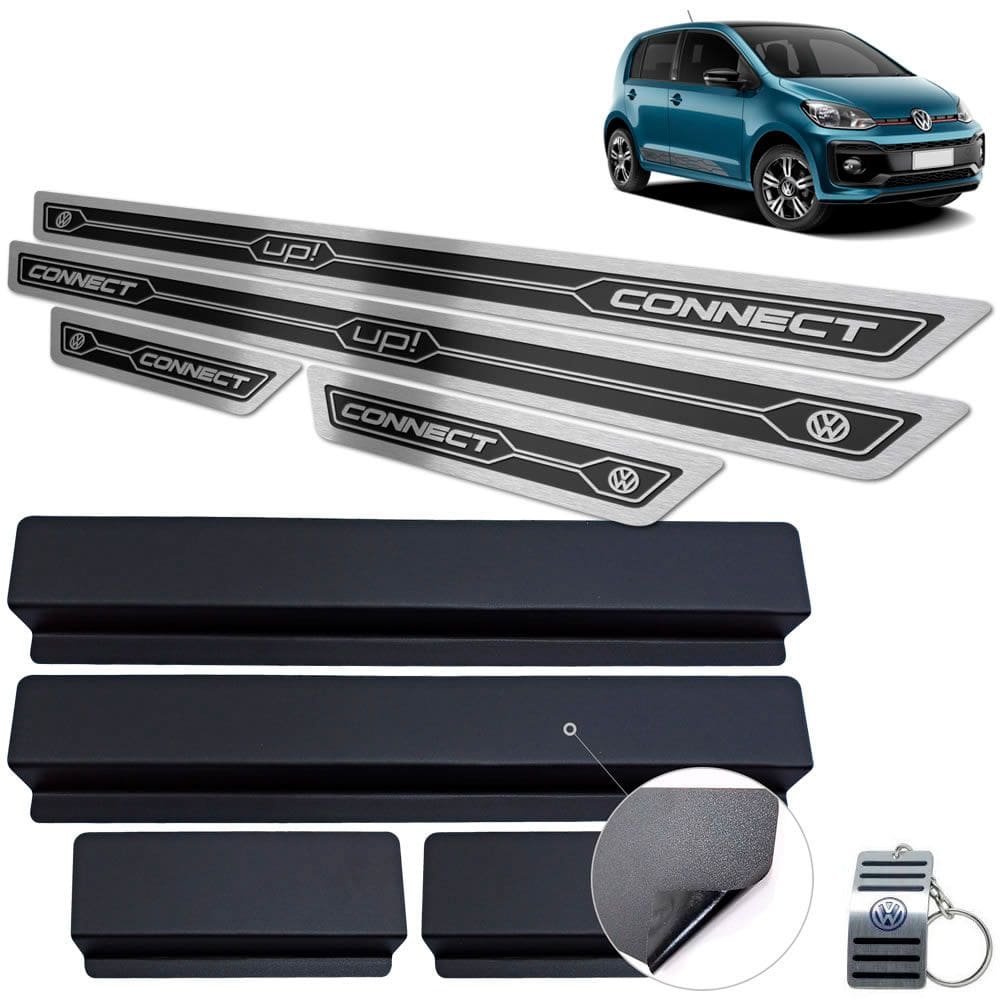 Soleira Gravação em Preto Alto Relevo Volkswagen UP Connect