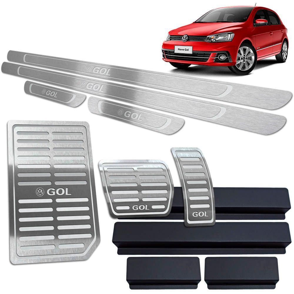 Soleira Pedaleira Descanso Gol G6 G7 12 A 20 Auto Prata BR