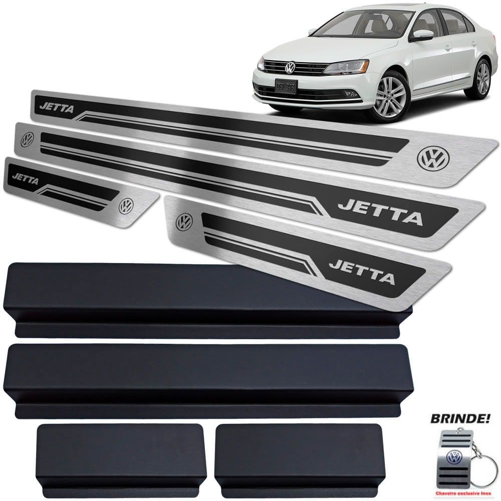 Soleiras Preto Alto Relevo Volkswagen Jetta 2011 a 2018