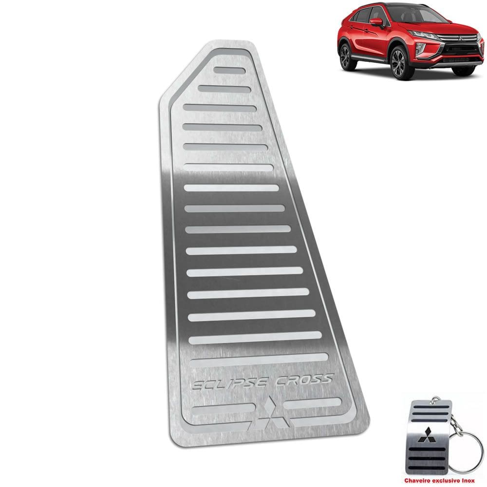 Descanso de Pé Aço Inox Mitsubishi Eclipse Cross Prata