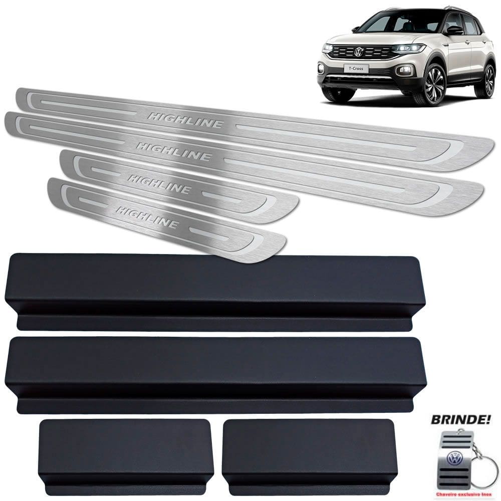 Soleiras Gravação em Prata Baixo Relevo T-Cross Highline