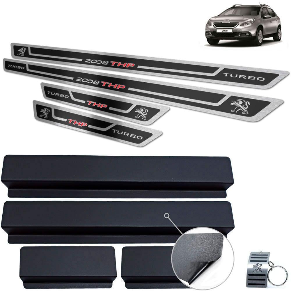 Soleira Peugeot 2008 Turbo Thp 2016 2019 Preto Alto Relevo