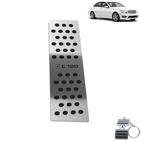 Descanso de Pé Aço Inox Mercedes C180 2012 A 2014 Preto