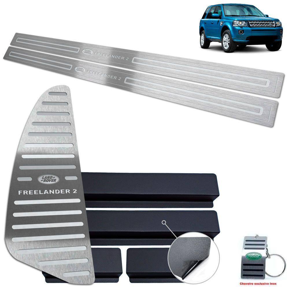 Descanso Soleira Land Rover Freelander 2 Prata Baixo Relevo