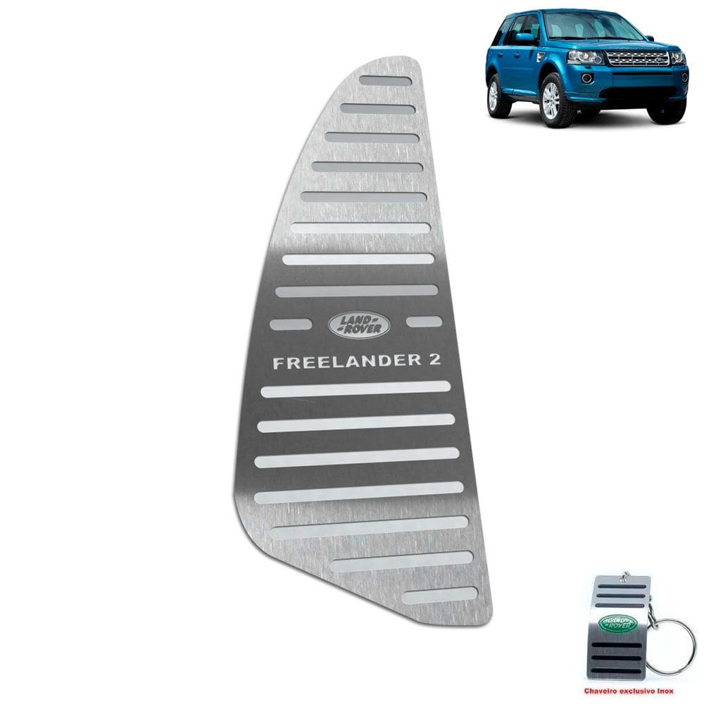 Descanso de Pé Aço Inox Land Rover Freelander 2 Prata