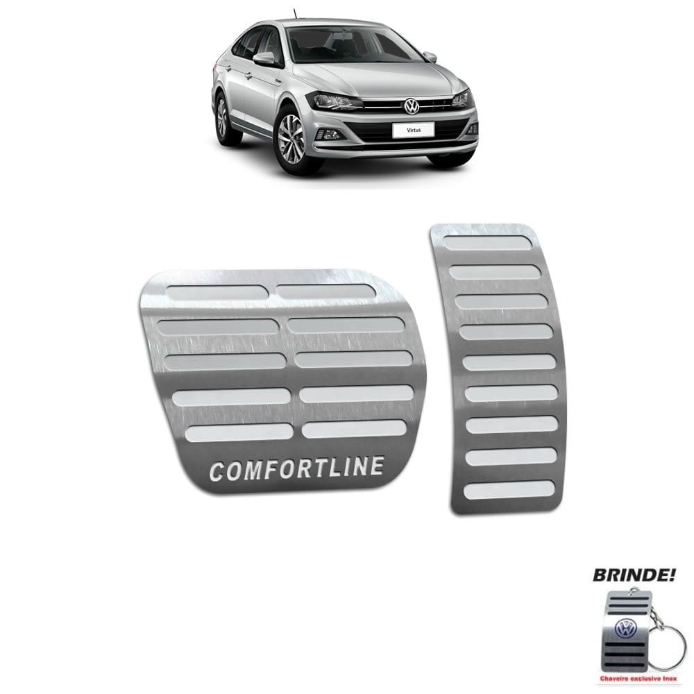 Pedaleira Gravação Prata Virtus Comfortline 2018 a 2020
