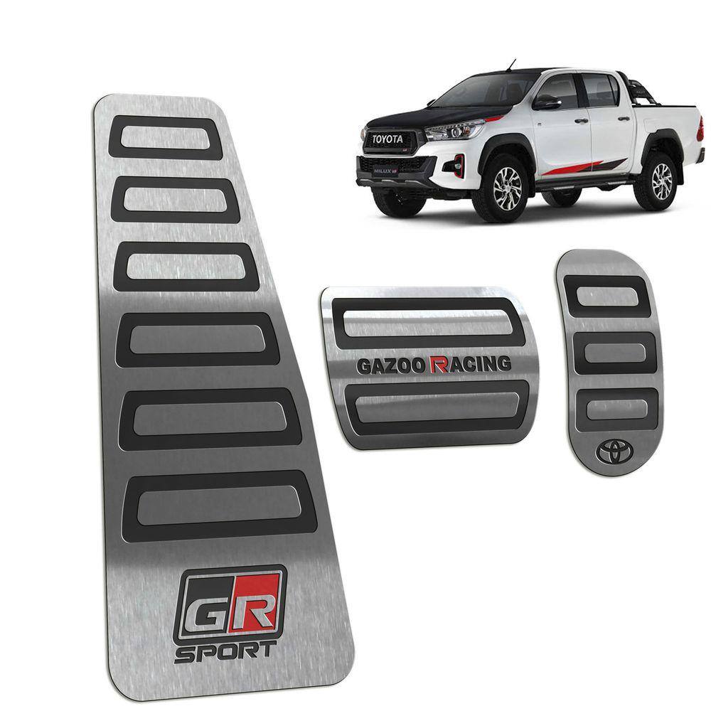 Descanso + Pedaleira Toyota Hilux Gr Sport 2019-2021 Preto
