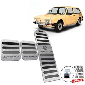 Pedaleira Manual Volkswagen Brasilia 1973 a 1976 Preto