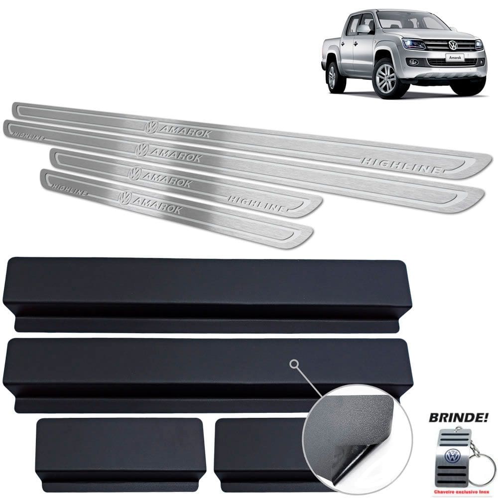Soleira Amarok Highline 2016 A 2020 Prata Baixo Relevo