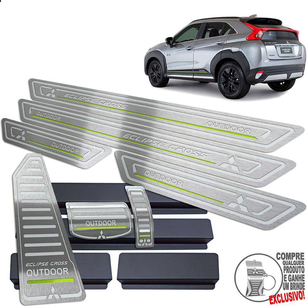 Pedaleira Soleira Descanso Prata Eclipse Cross Outdoor