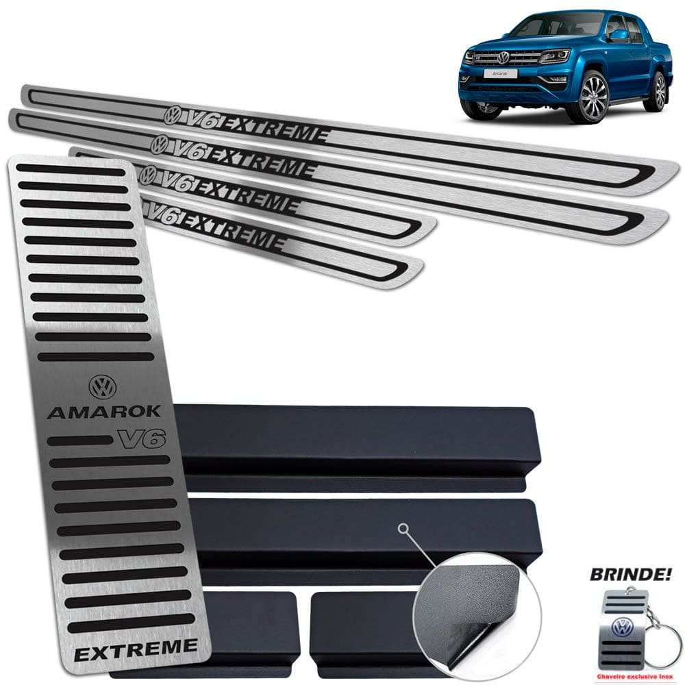 Descanso Soleira Amarok V6 Extreme 18 21 Preto Baixo Relevo