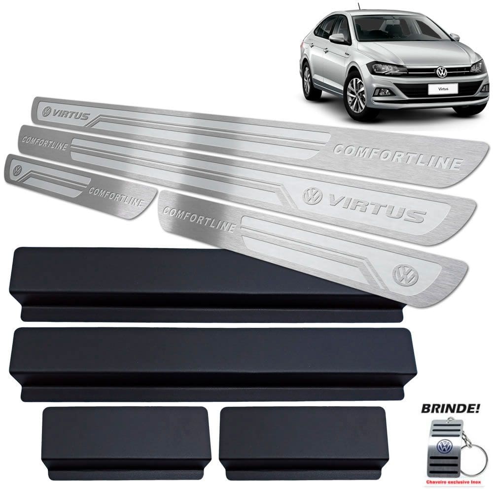 Soleiras Prata Alto Relevo Virtus Comfortline 2018 a 2020