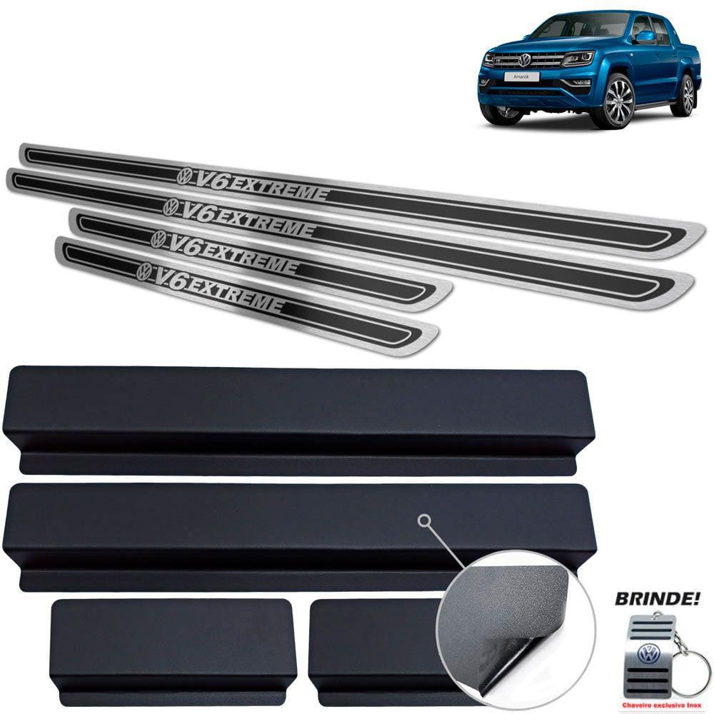 Soleira Amarok V6 Extreme 2018 a 2021 Preto Alto Relevo