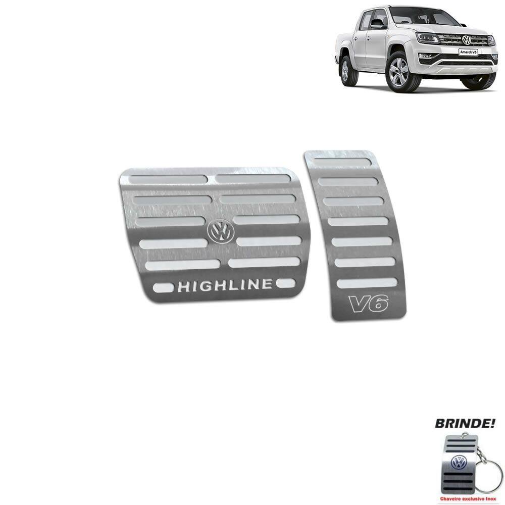 Pedaleira Automático Amarok V6 Highline 2018 a 2020 Prata