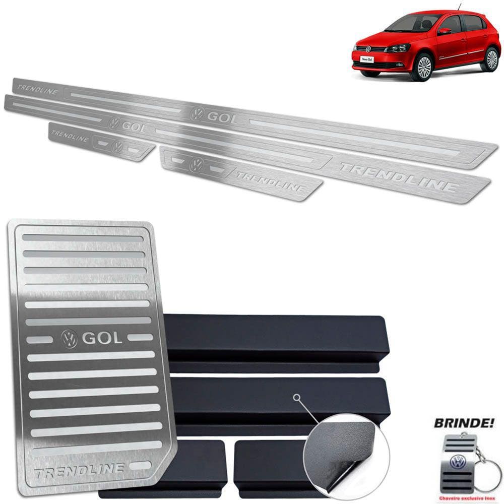 Descanso + Soleira Prata Baixo Relevo Gol Trendline G6 G7