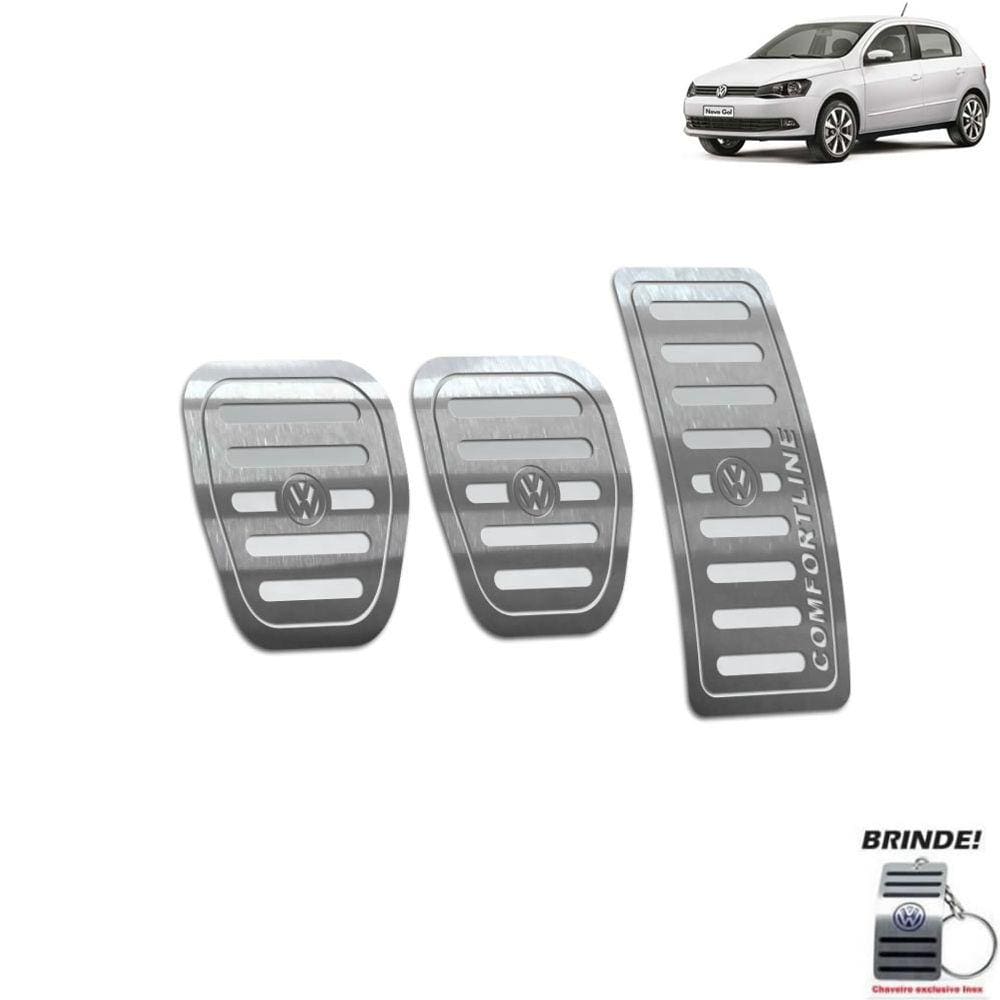Pedaleira Manual Volkswagen Gol Comfortline G6 G7 Prata