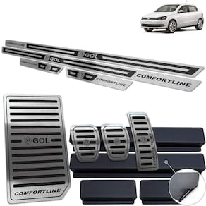 Descanso Pedaleira Soleira Gol Comfortline G6 G7 Preto