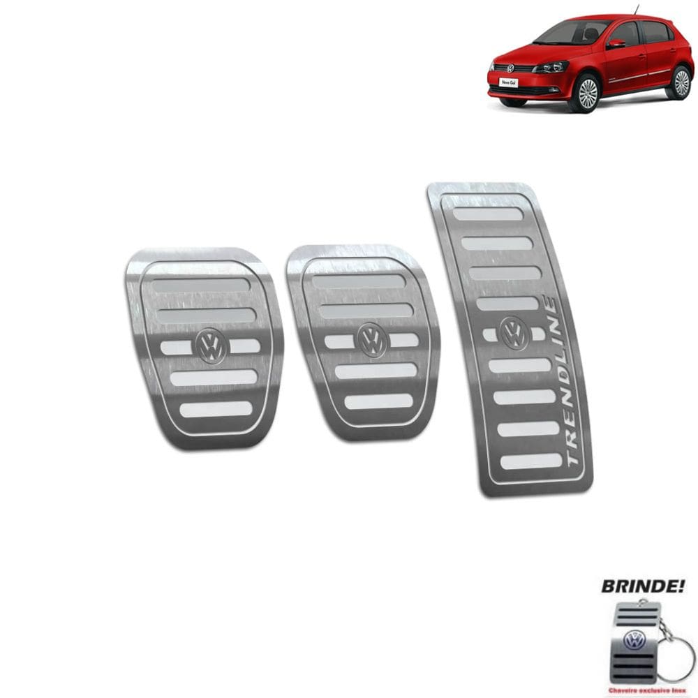 Pedaleira Manual Volkswagen Gol Trendline G6 G7 Prata