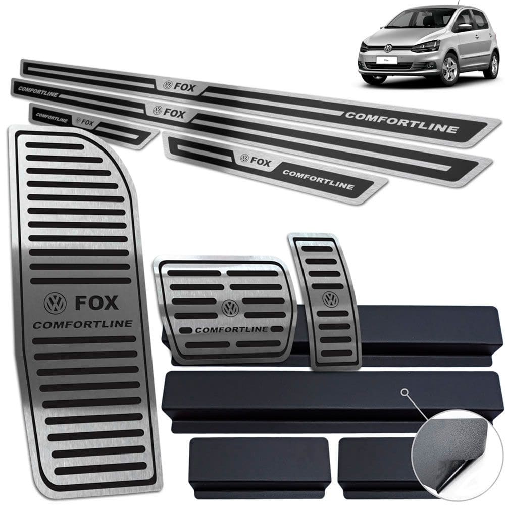 Descanso Pedaleira Auto Soleira Fox Comfortline 14 20 Preto