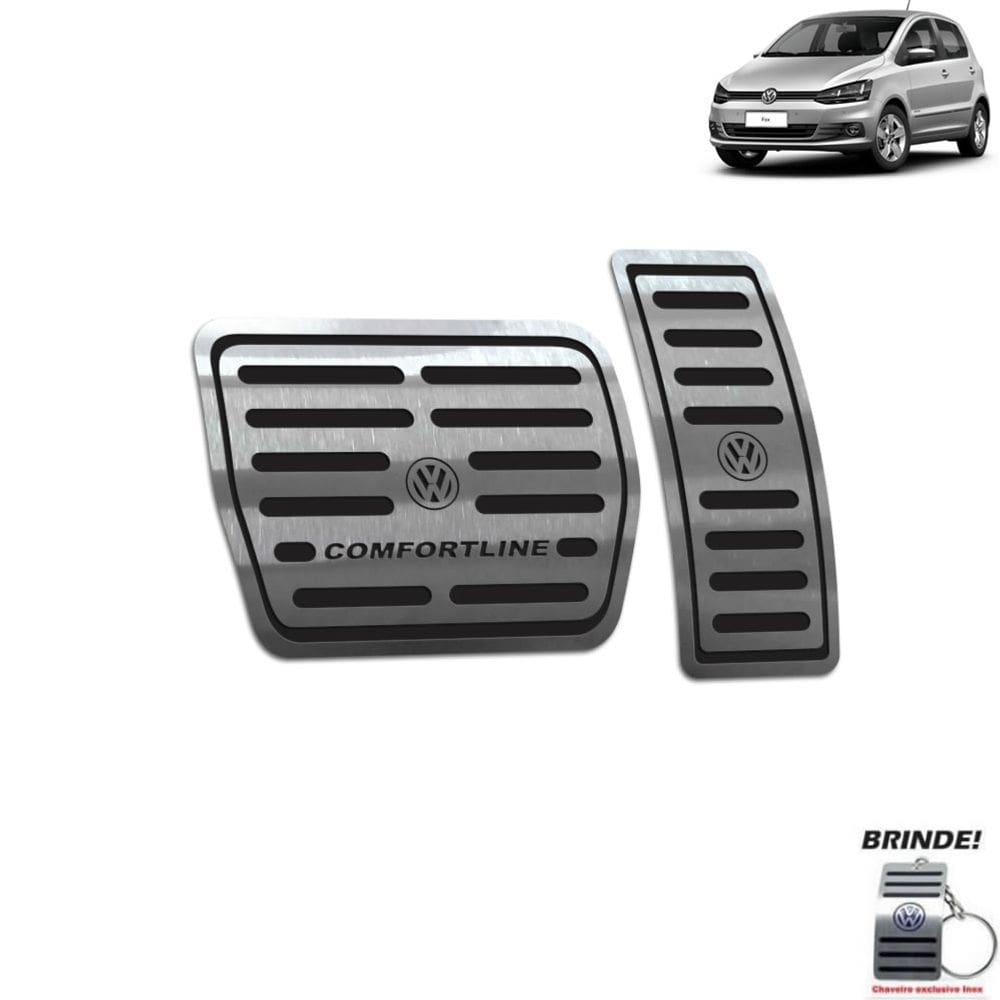 Pedaleira Automático Fox Comfortline 2014 A 2020 Preto