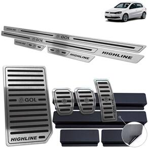 Soleira Pedaleira Descanso Preto Gol Highline G6 G7