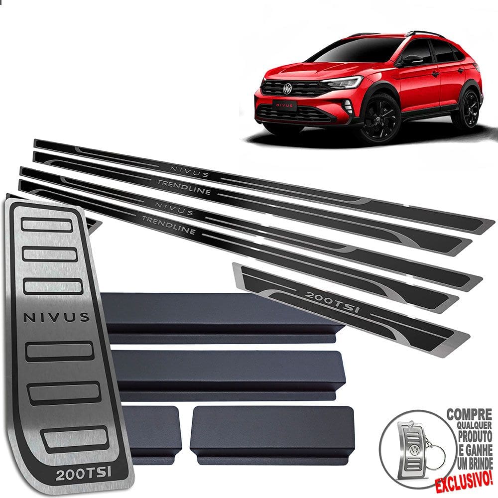 Descanso + Soleira Nivus Trendline Preto Alto Relevo