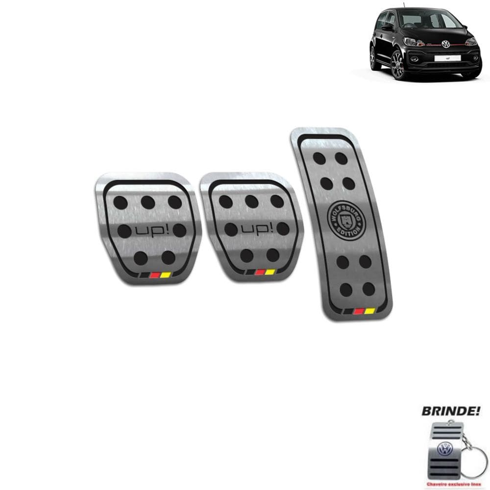 Pedaleira Manual Gravação Preto Volkswagen Up Wolfsburg Ed