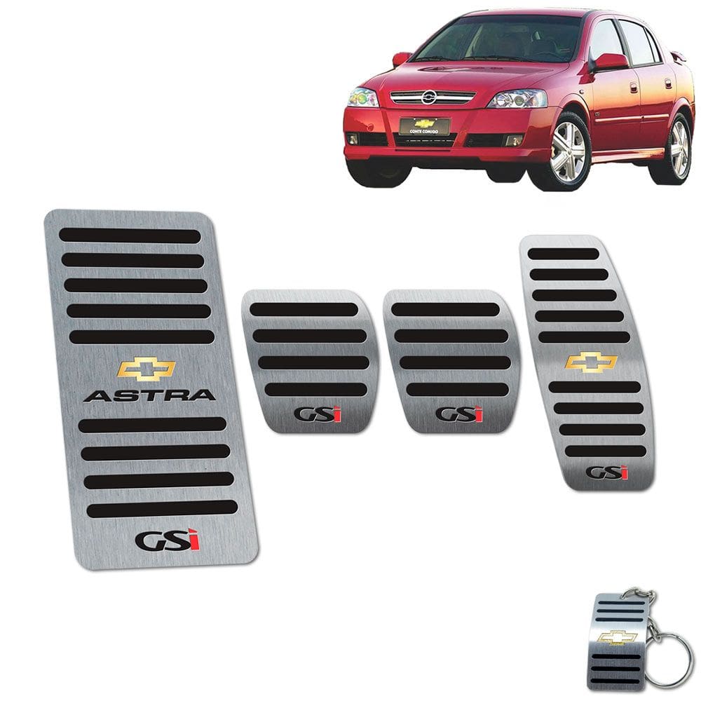 Descanso de Pé + Pedaleira Manual Astra Gsi Preto