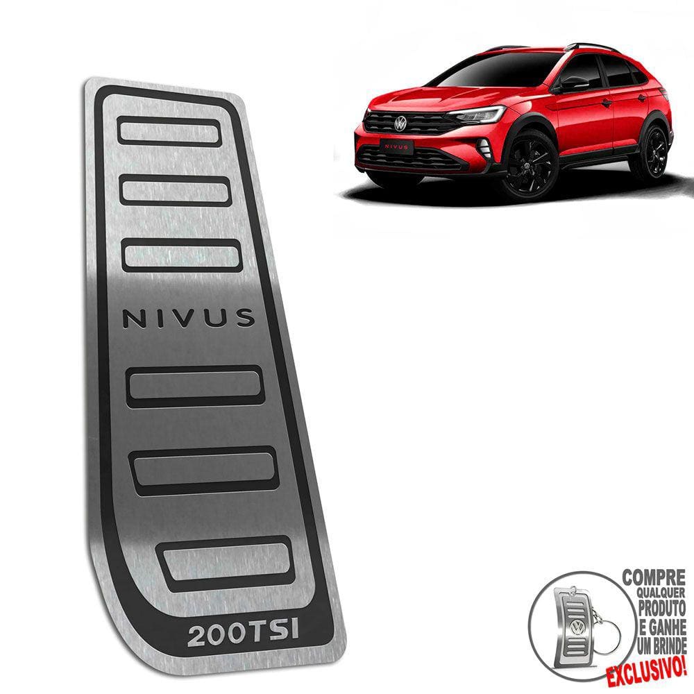 Descanso De Pé Aço Inox Volkswagen Nivus Preto